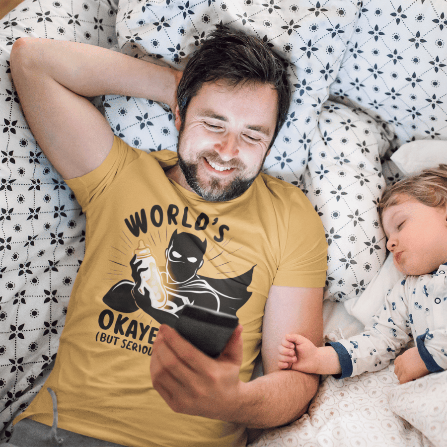 PREMIUM WORLD'S OKAYEST DAD T-SHIRT NDM