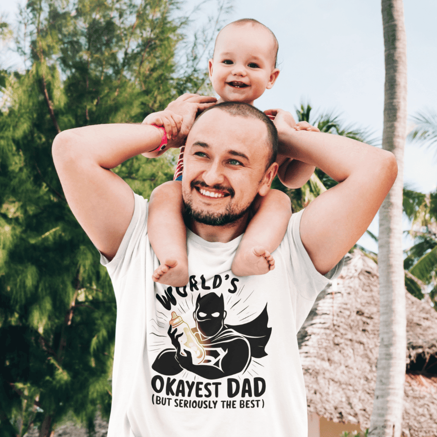 PREMIUM WORLD'S OKAYEST DAD T-SHIRT NDM